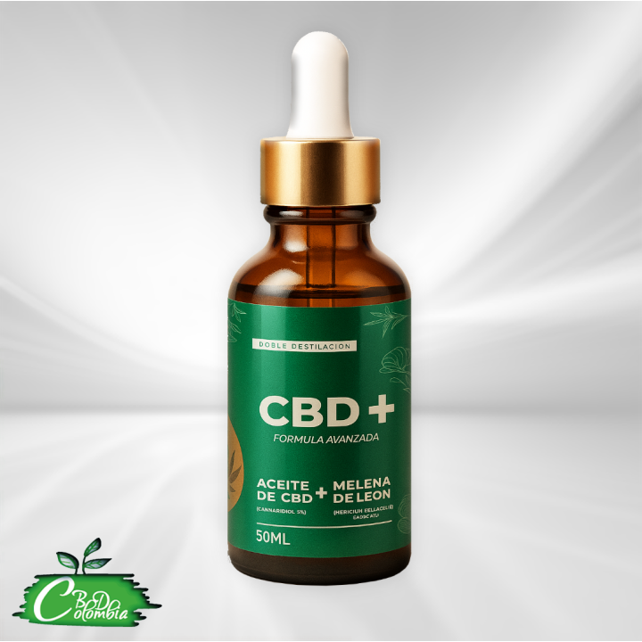 Aceite Destilado + Melena de Leon 25000mg - 50mL